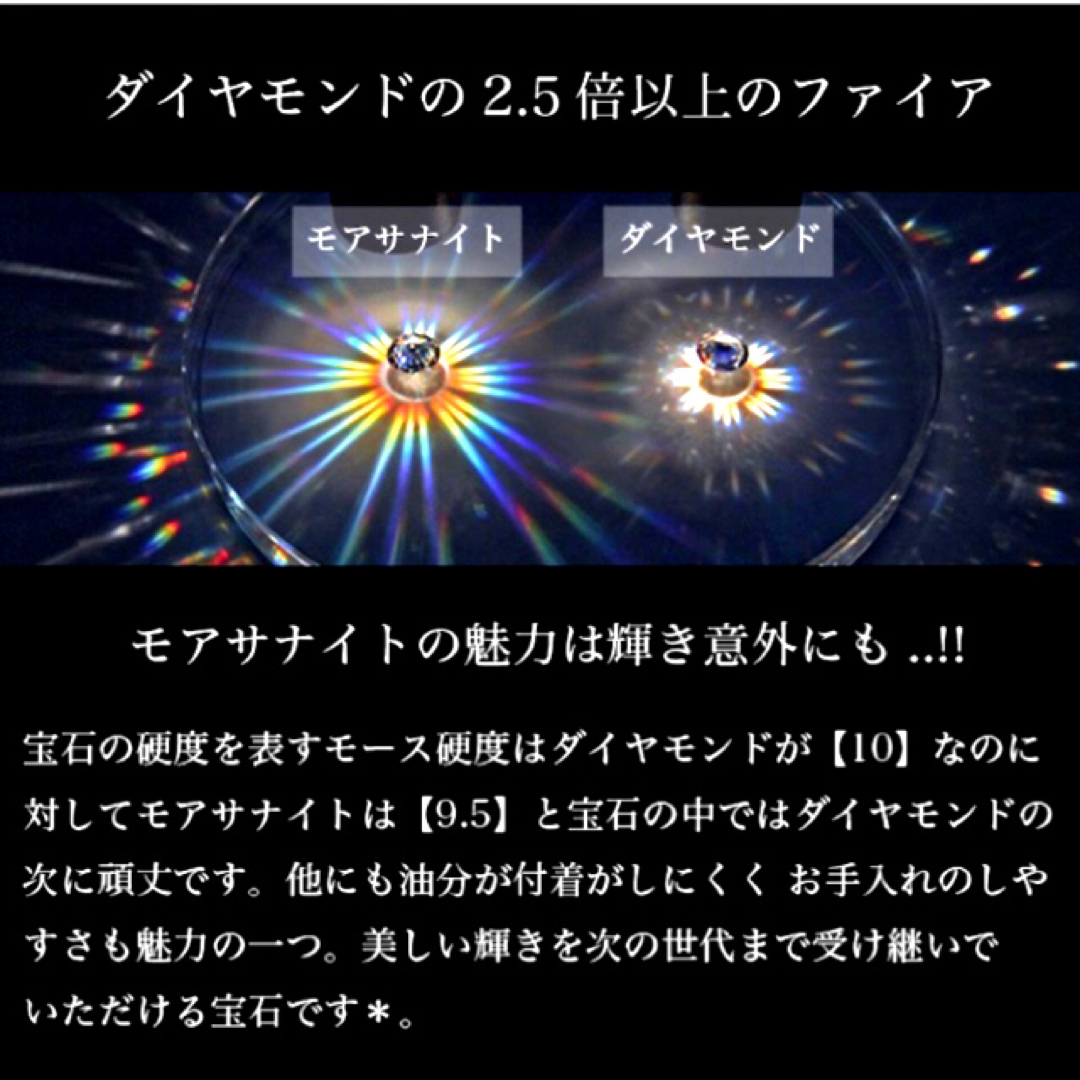 0.5ctモアサナイト・人工ダイヤ♢シルバー・ドロップ型フープピアス☆匿名配送