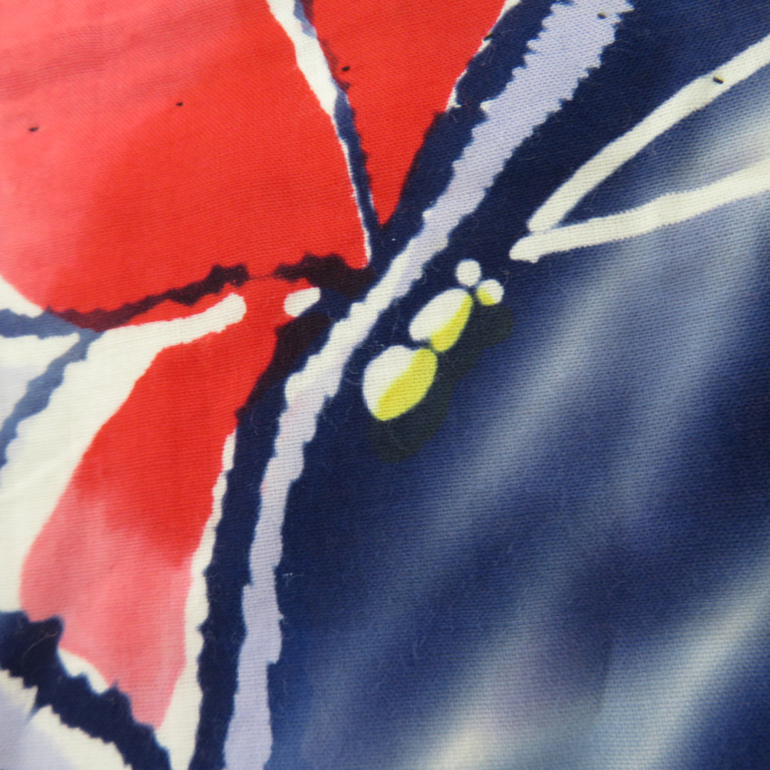 浴衣 女性用ゆかた コーマ地 青紫色 蝶々柄 木綿 夏物 レディース 仕立て上がり 身丈158cm レディースの水着/浴衣(浴衣)の商品写真