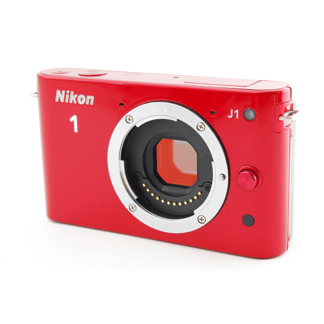 Nikon(ニコン)のNikon 1 J1  ボディセット　レッド スマホ/家電/カメラのカメラ(ミラーレス一眼)の商品写真