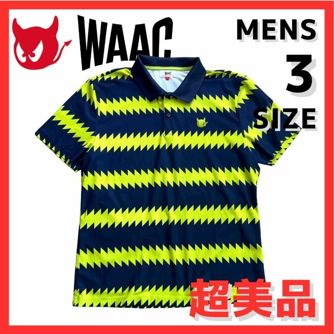 【超美品】韓国ブランド　WAAC ポロシャツ　メンズ３　Lサイズゴルフウェア