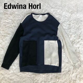 美品 Edwina Howl 希少 ロゴデザイン ハイネックカットソー 厚手