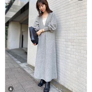 美品♡プラージュ＊メリノウールタートルネックニットワンピース　ロング　ボタン