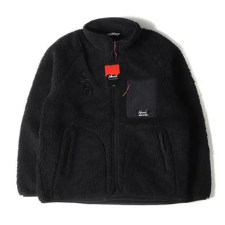 WIND AND SEA ウィンダンシー ジャケット サイズ:L 22AW NANGA ナンガ ボアフリース ジャケット Boa fleece  Jacket ブラック 黒 アウター ブルゾン コラボ【メンズ】