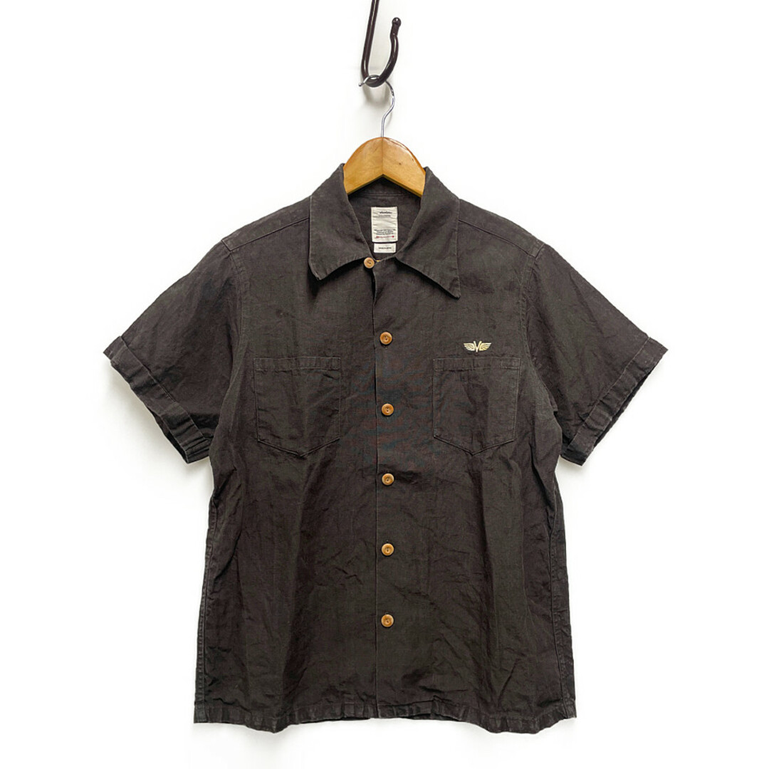 VISVIM(ヴィスヴィム)のVISVIM ビズビム 品番 0120105011023 IRVING SHIRT S/S (RAMIE/LINEN) シャツ 半袖 ブラック サイズ2 正規品 / 32148 メンズのトップス(シャツ)の商品写真