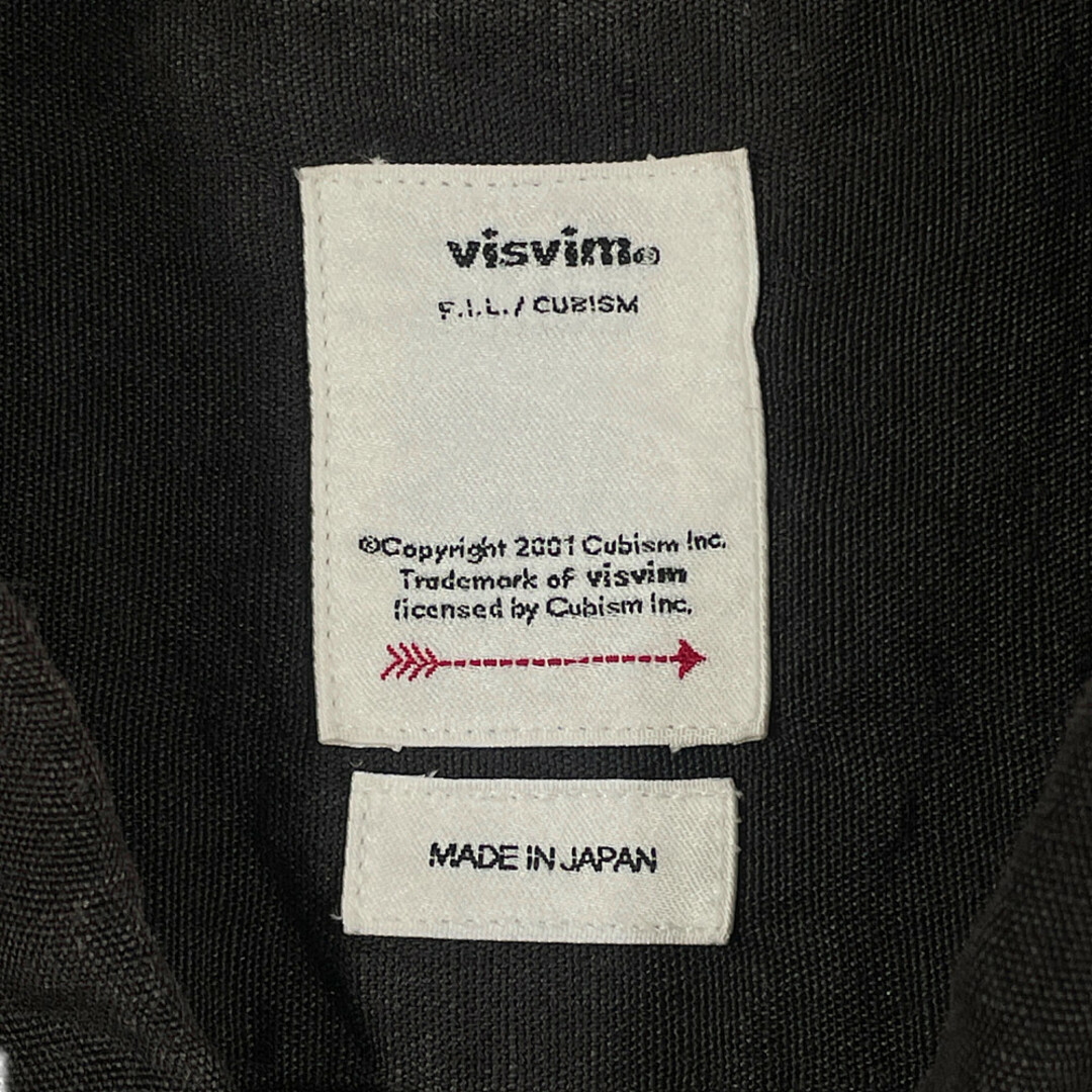 VISVIM(ヴィスヴィム)のVISVIM ビズビム 品番 0120105011023 IRVING SHIRT S/S (RAMIE/LINEN) シャツ 半袖 ブラック サイズ2 正規品 / 32148 メンズのトップス(シャツ)の商品写真