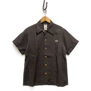 ヴィスヴィム(VISVIM)のVISVIM ビズビム 品番 0120105011023 IRVING SHIRT S/S (RAMIE/LINEN) シャツ 半袖 ブラック サイズ2 正規品 / 32148(シャツ)