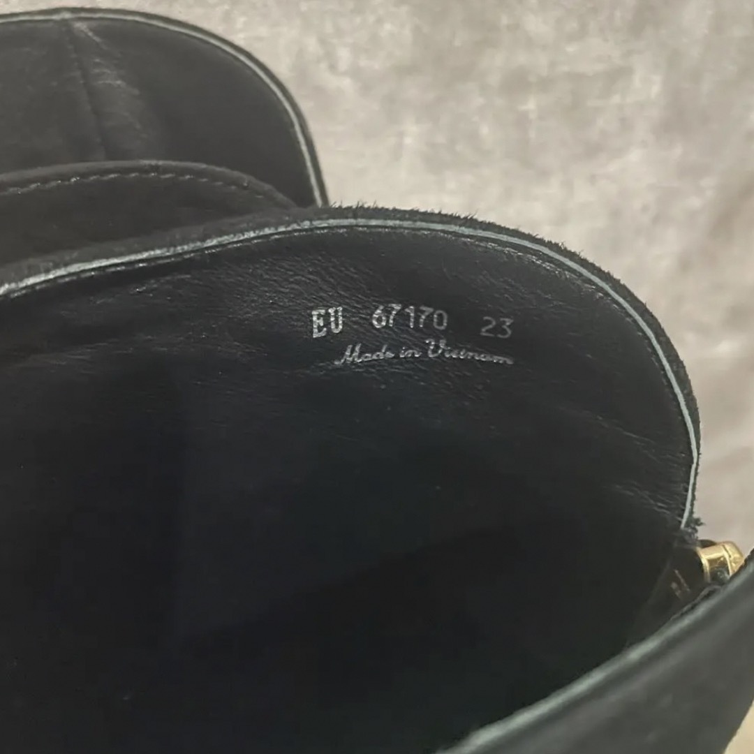 DIANA(ダイアナ)のEIZO EU67170 ブラック　スエード ロングブーツ 23.0 黒　上品 レディースの靴/シューズ(ブーツ)の商品写真