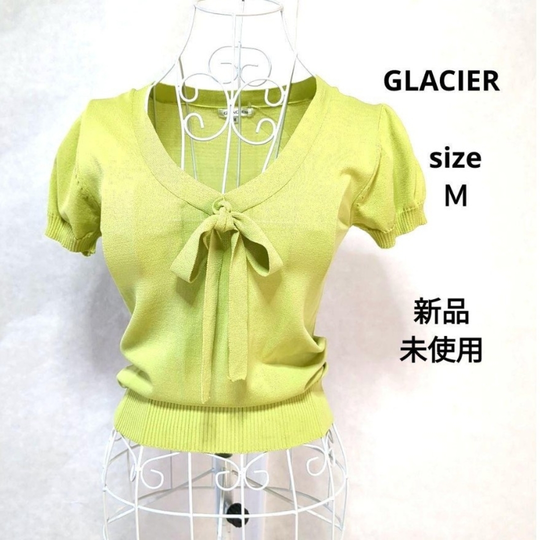 GLACIER(グラシア)のGLACIER　グラシア　レディースニット　半袖カットソー　サマーセーター レディースのトップス(カットソー(半袖/袖なし))の商品写真