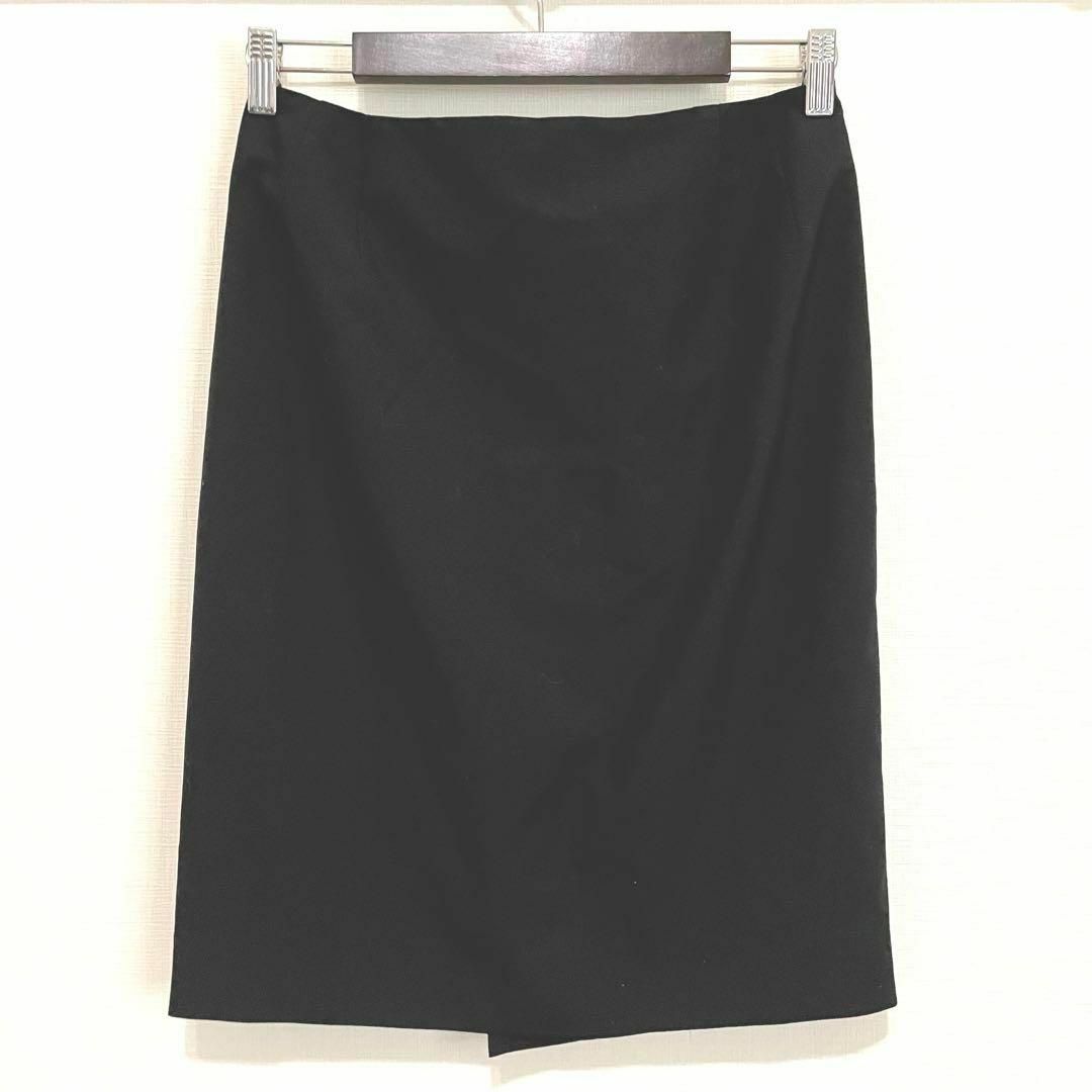 K703 Berwick ベリック スカート 無地 黒 L レディースのスカート(ひざ丈スカート)の商品写真