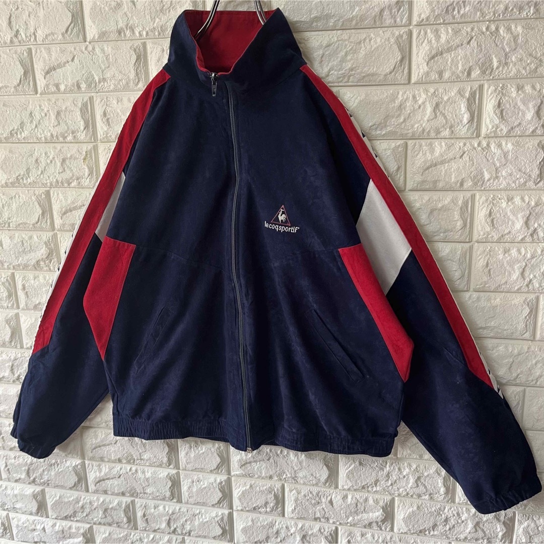 le coq sportif(ルコックスポルティフ)の【LE COQ SPORTIF】90s ヴィンテージ トラックJKT ベロア地 メンズのトップス(ジャージ)の商品写真