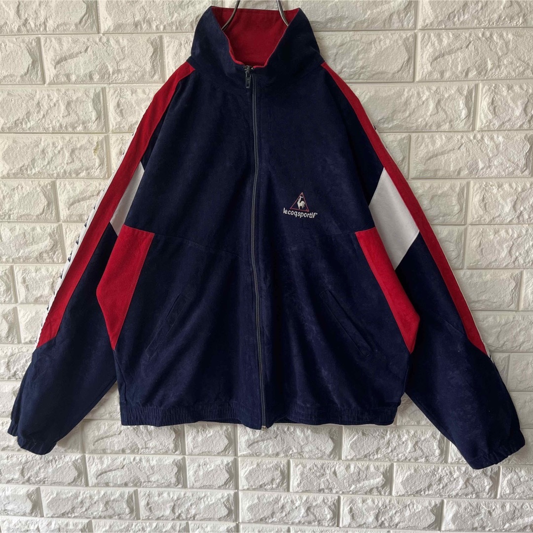 le coq sportif(ルコックスポルティフ)の【LE COQ SPORTIF】90s ヴィンテージ トラックJKT ベロア地 メンズのトップス(ジャージ)の商品写真