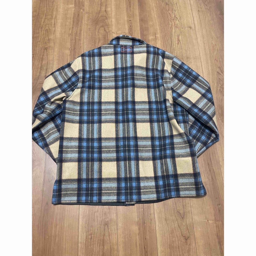 mlvince WOOL CHECK JACKET - BLUE