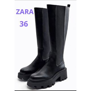 ZARA ザラ　トラックソールロングブーツ　38