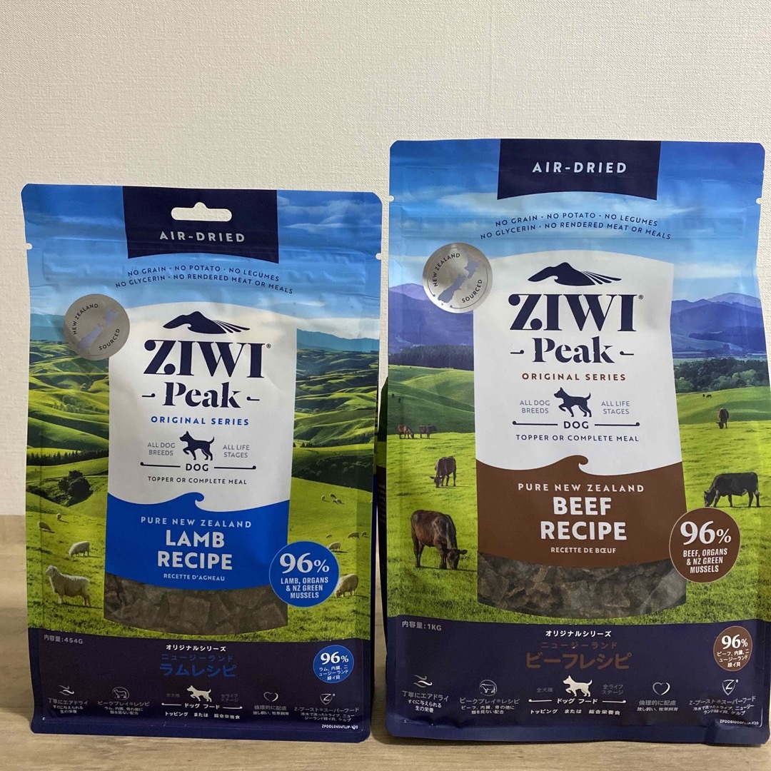 ZIWI(ジウィピーク)のZIWIPeak  ジウィピーク　エアドライドッグフードビーフ1kgラム454g その他のペット用品(ペットフード)の商品写真