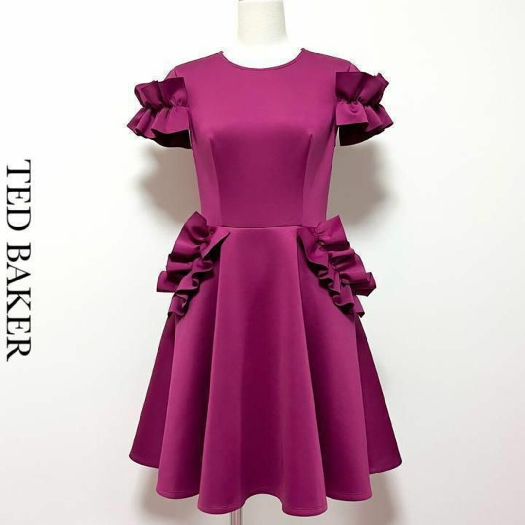 TED BAKER ニットワンピース  ピンク ネイビー