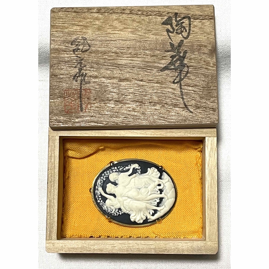②【TOHCA】陶華 紀元作 カメオ ブローチ(ペンダント トップ ②【TOHCA】陶華 紀元作 カメオ ブローチ(ペンダント トップ