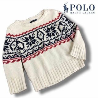 ポロラルフローレン(POLO RALPH LAUREN)のPOLO RALPH LAUREN ニットセーター size2T 雪柄 キッズ(その他)