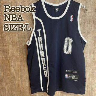 リーボック(Reebok)のReebok リーボック　NBA オクラホマシティ・サンダー　ゲームシャツ　黒L(Tシャツ/カットソー)