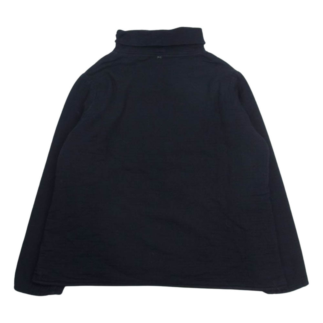 PORTER CLASSIC ポータークラシック カットソー SASHIKO STRETCH BEATNIK TURTLENECK FLEECE LINING 刺子 サシコストレッチ ビートニク フリースライニング タートルネック カットソー ブラック系 XS 1