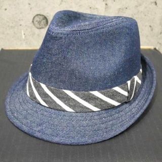 ティーケー(TK)の【新品/送料込】★TK/ティーケー NAVY ストライプベルト 中折れハット★(ハット)