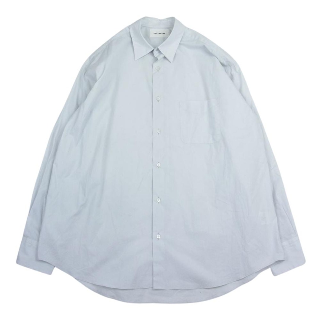 markaware マーカウェア 長袖シャツ 22AW A22A-10SH01C NEW COMFORT FIT SHIRTS SOKTAS ORGANIC COTTON POPL コンフォート フィット シャツ オーガニックコットン ライトグレー系 2