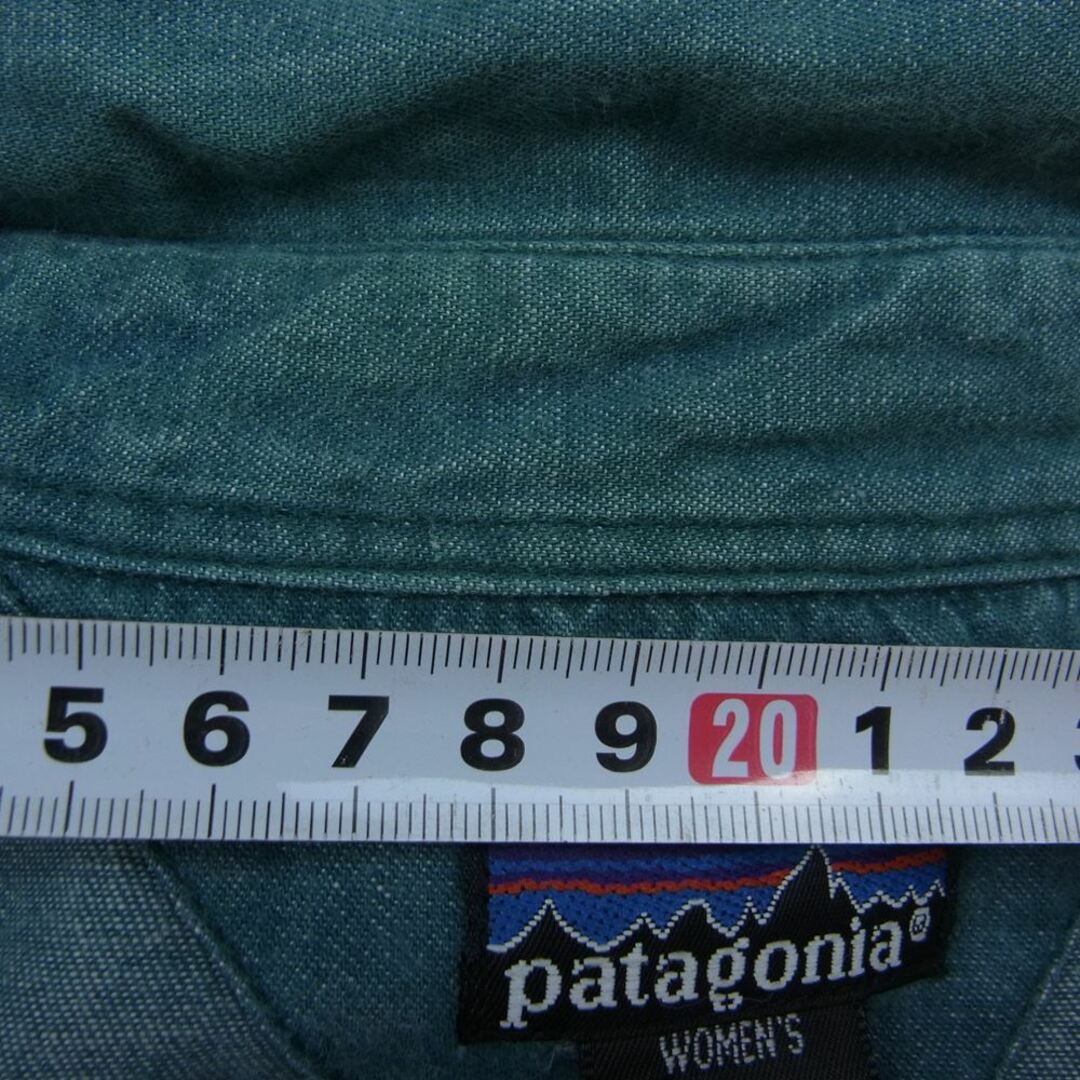 patagonia パタゴニア ブラウス ヴィンテージ 90s Rマーク入りタグ レディース スナップボタン シャツ グリーン系 L 7