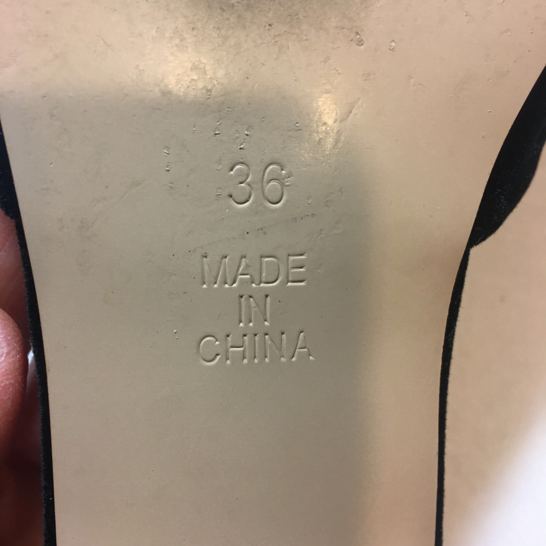 FRAY I.D(フレイアイディー)のフレイアイディー　ベルベットのミュール　36サイズ レディースの靴/シューズ(ミュール)の商品写真