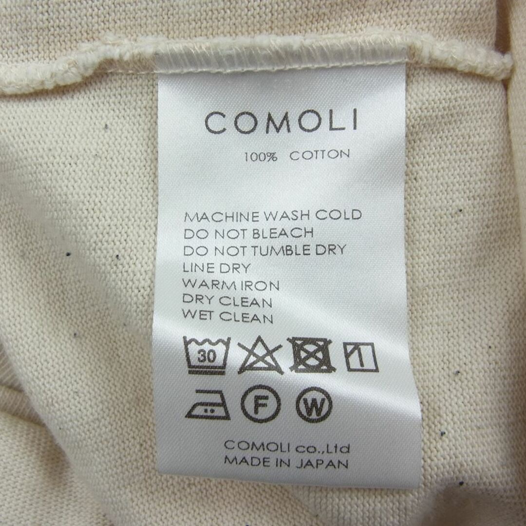 COMOLI(コモリ)のCOMOLI コモリ 22SS V01-05005 フットボール Tシャツ ベージュ系 3【中古】 メンズのトップス(シャツ)の商品写真