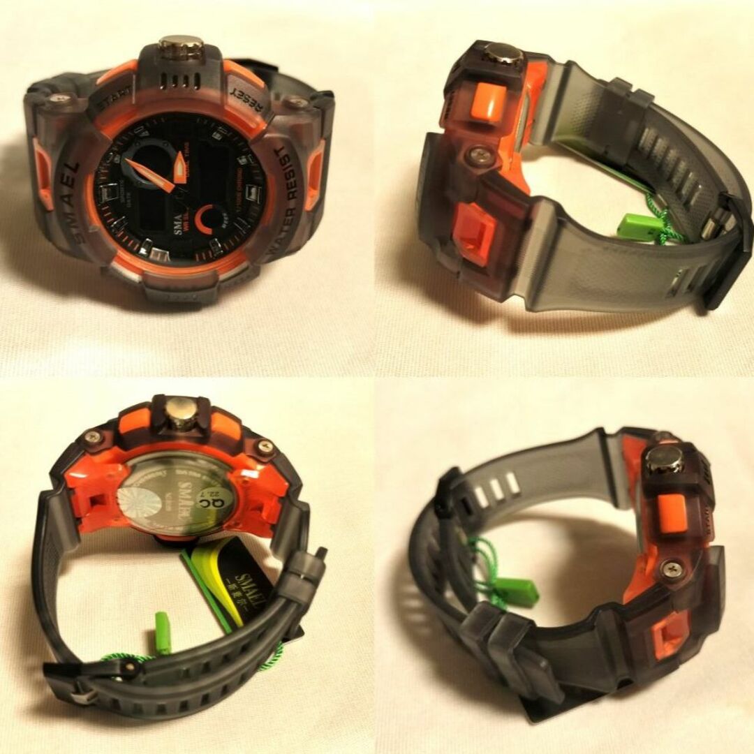SMAEL 8063 スポーツウォッチ（オレンジ・グレー） メンズの時計(腕時計(デジタル))の商品写真