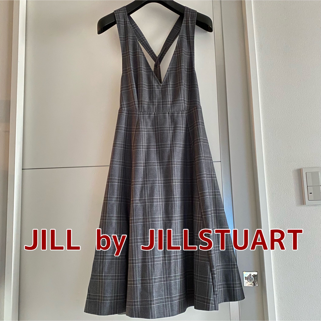 SNIDEL(スナイデル)のJILLSTUART ジルスチュアート ワンピース　チェック ジャンパースカート レディースのワンピース(ロングワンピース/マキシワンピース)の商品写真