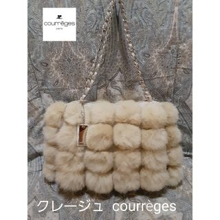 ☆良品☆ courreges クレージュ ストライプ柄 ハンドバッグ