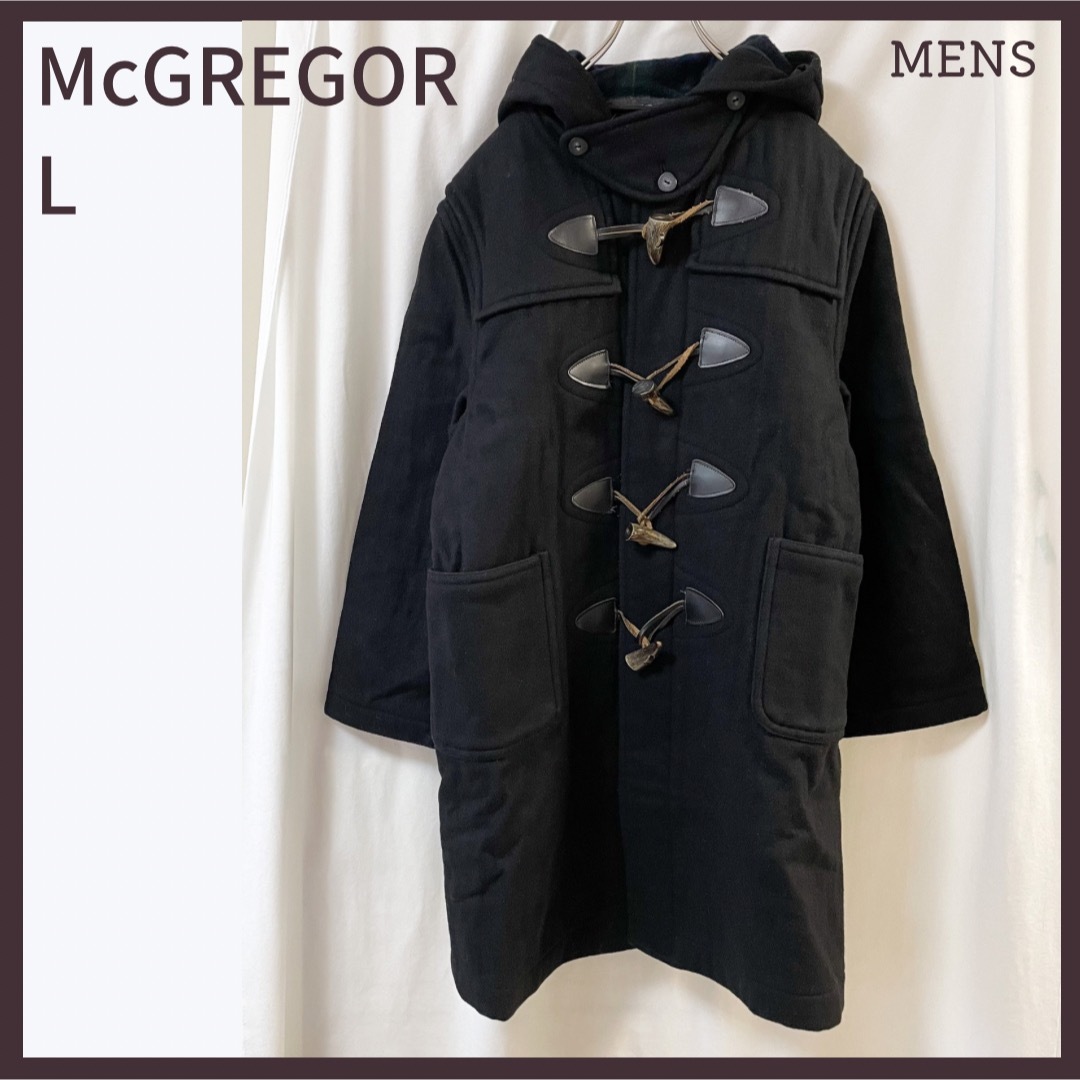 McGREGOR マックレガー ダッフルコート ロング ブラック フード 黒 L