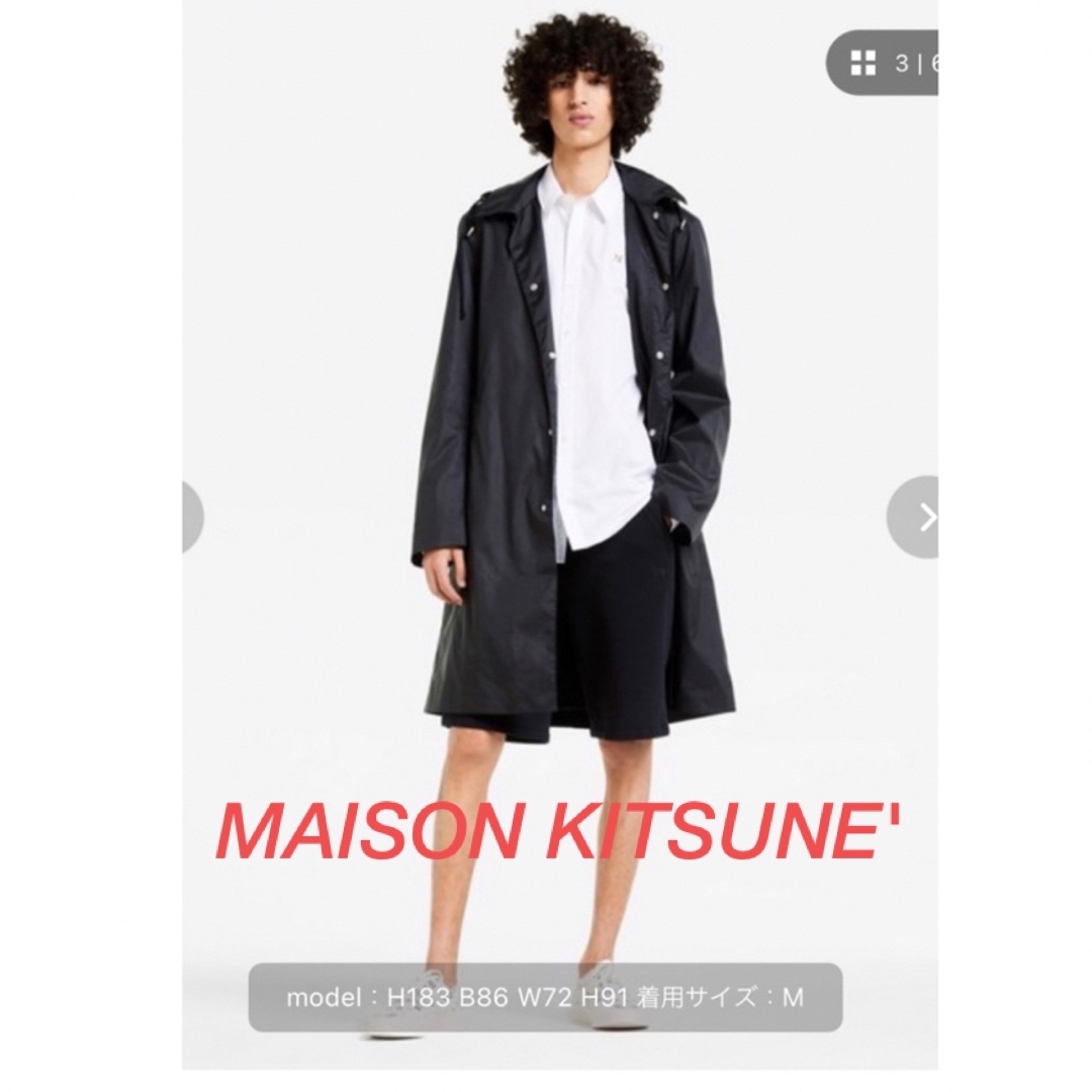 ◆新品未使用タグ付◆【MAISON KITSUNE】ナイロンロングコート | フリマアプリ ラクマ