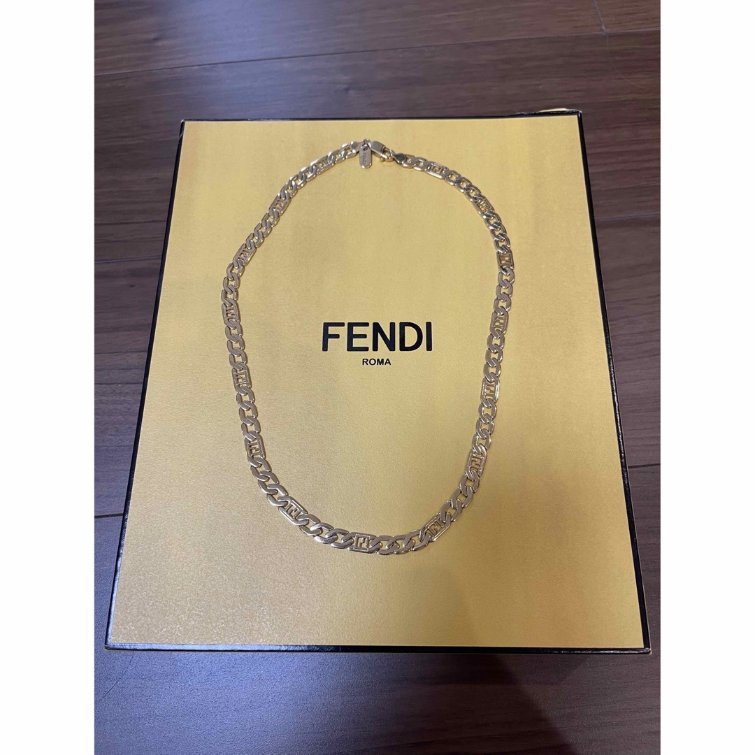 フェンディFENDI FFロゴフラットチェーンネックレス-