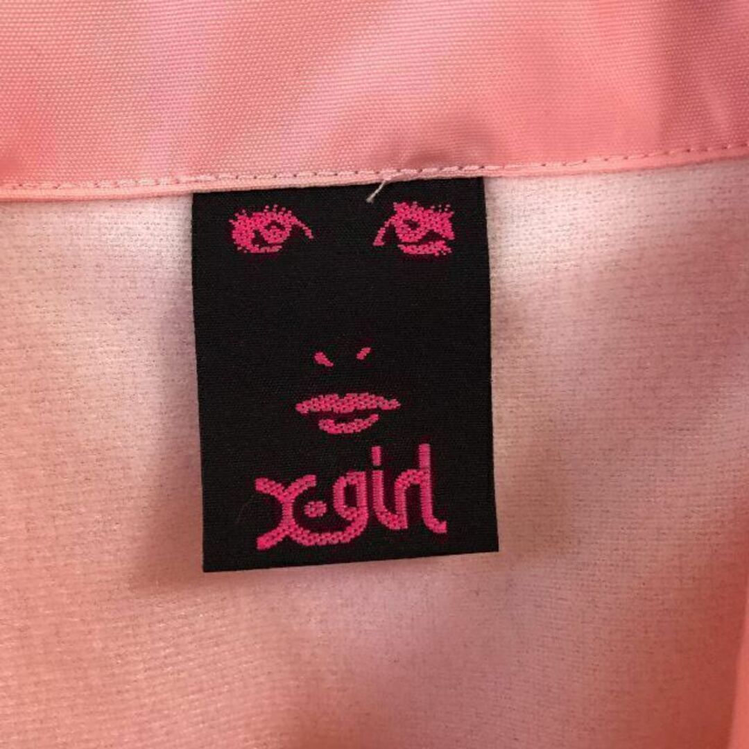 【美品】X-girl ナイロンジャケット サイズ1 ピンク ビックロゴ