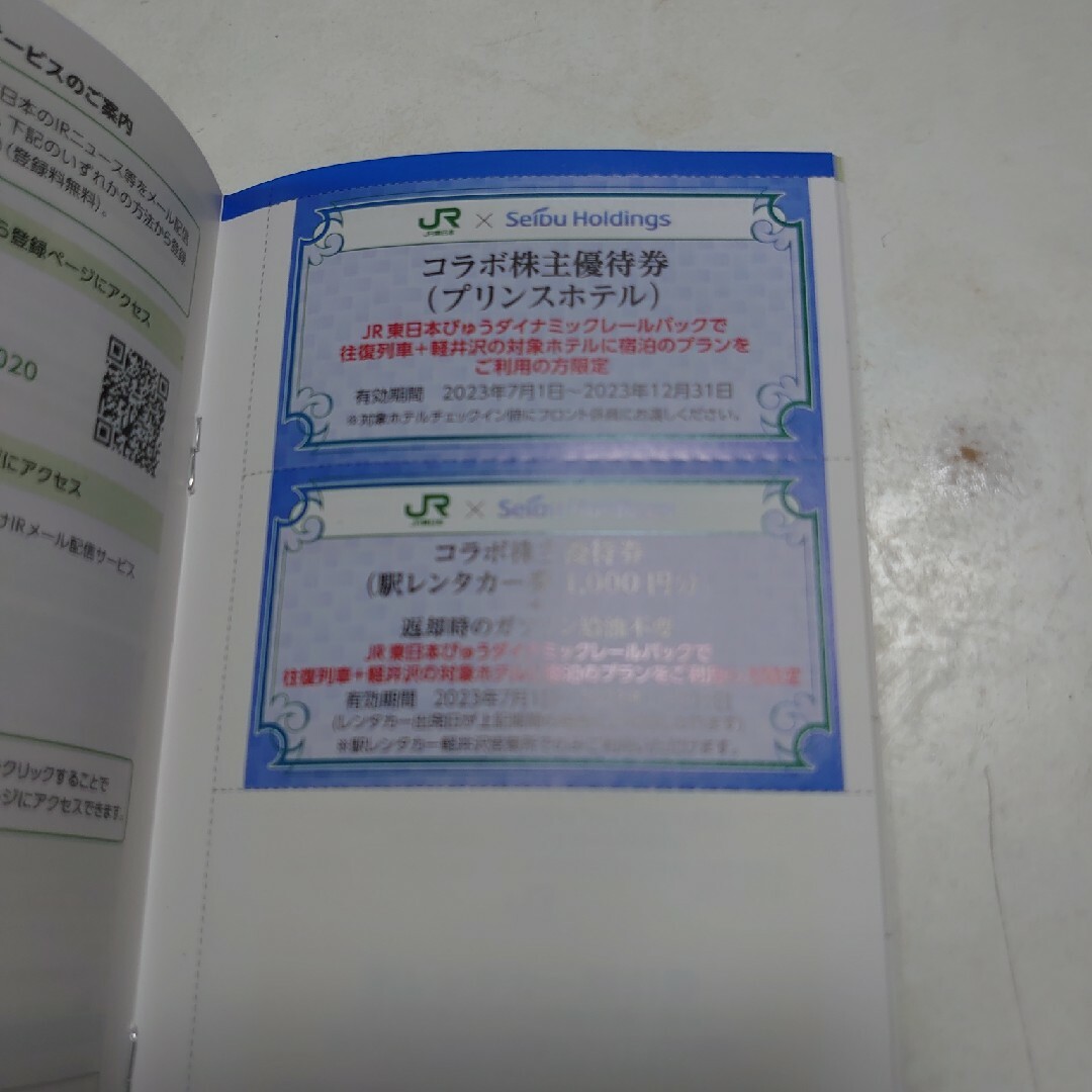 JR東日本　優待 2枚　6月30日まで