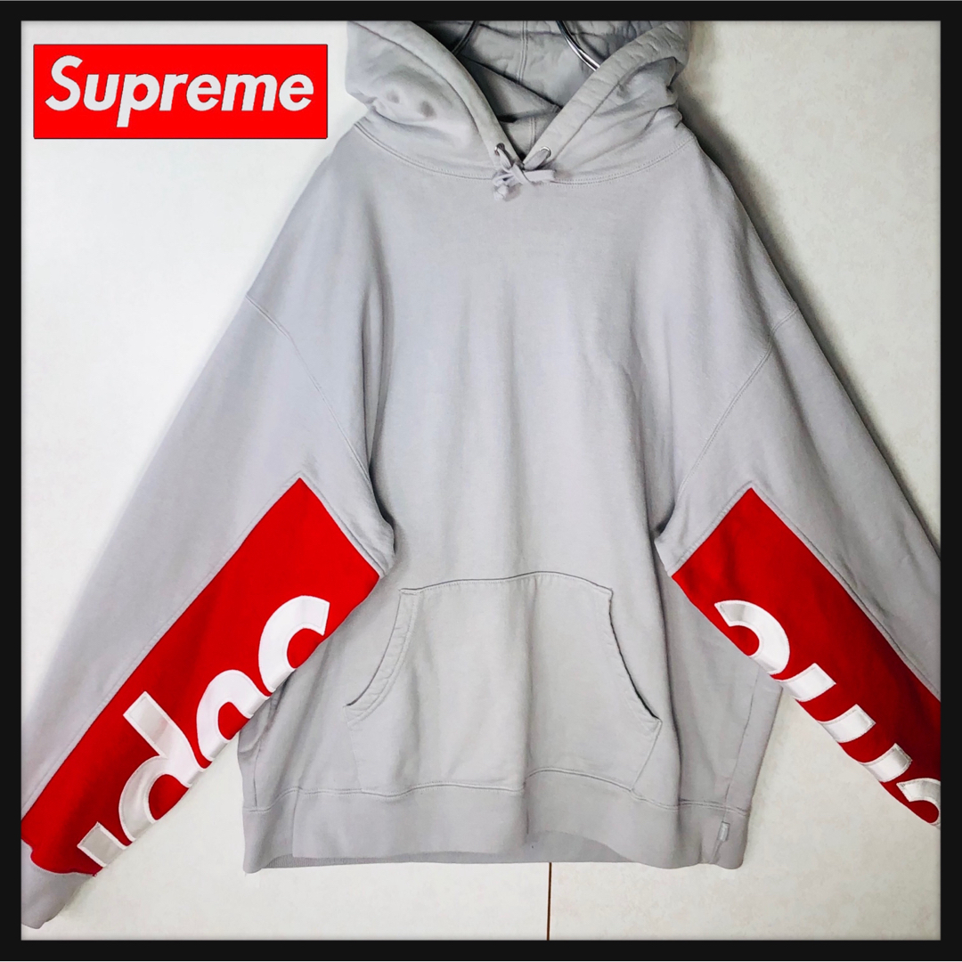 希少 L supreme polartec hooded sweatshirt