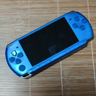 プレイステーションポータブル(PlayStation Portable)のPSP-3000 ブルー (電池･充電器なし)(携帯用ゲーム機本体)
