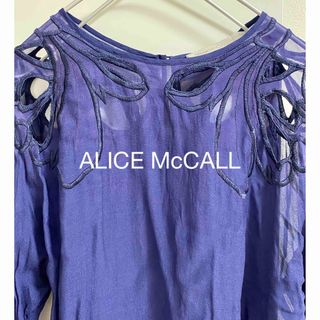 アリスマッコール(alice McCALL)のアリスマッコール　シアートップス　カットソー　モモンガトップス　ネイビー(シャツ/ブラウス(長袖/七分))