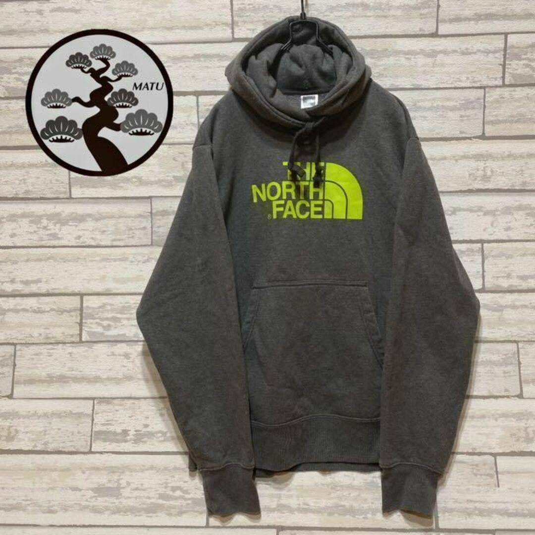 THE NORTH FACE - 古着 ザノースフェイス パーカー デカロゴ 蛍光色の