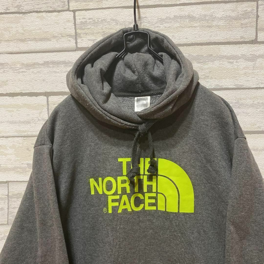 THE NORTH FACE - 古着 ザノースフェイス パーカー デカロゴ 蛍光色の