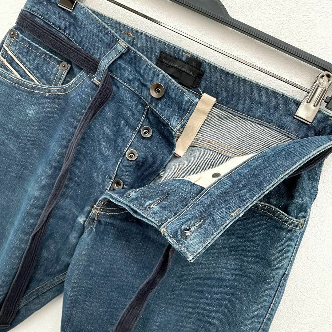 DIESEL BLACK GOLD - ディーゼルブラックゴールド 紐付き ボタンフライ
