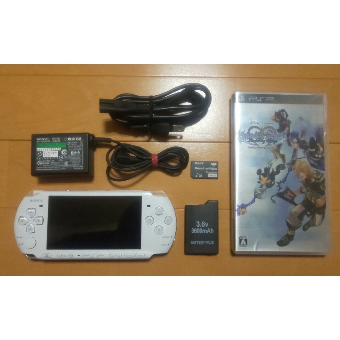 （管174）PSP-3000（ホワイト、修理品）すぐ遊べるセット