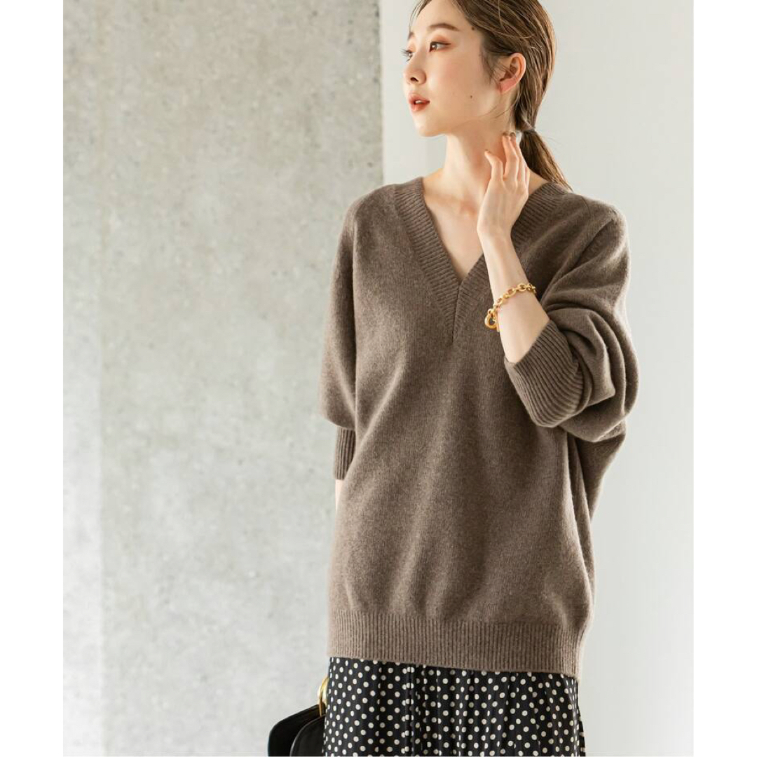 NOBLE 美品♪CA/W ロング V プルオーバー ニット ノーブル カシミヤ | フリマアプリ ラクマ