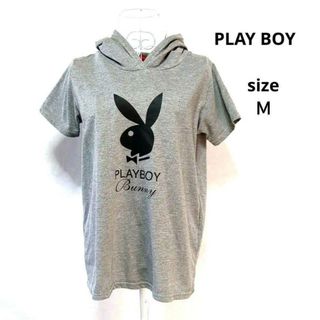 プレイボーイ(PLAYBOY)のPLAY BOY　プレイボーイ　半袖Tシャツ　フード付きTシャツ(Tシャツ(長袖/七分))