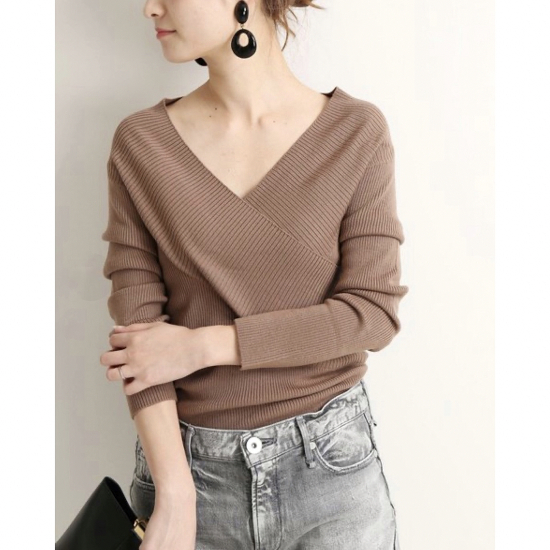 VERMEIL par iena - VERMEIL 美品☆2WAYストレッチリブウールプル