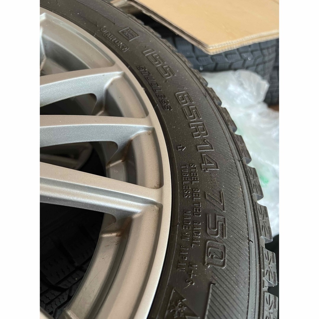 155 65R 14 グッドイヤーアイスナビスタッドレスタイヤ付アルミ