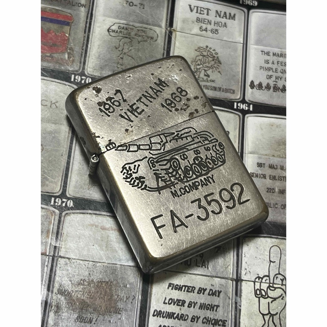 【ベトナムZIPPO】本物 1967年製ベトナムジッポー「戦車」ヴィンテージ