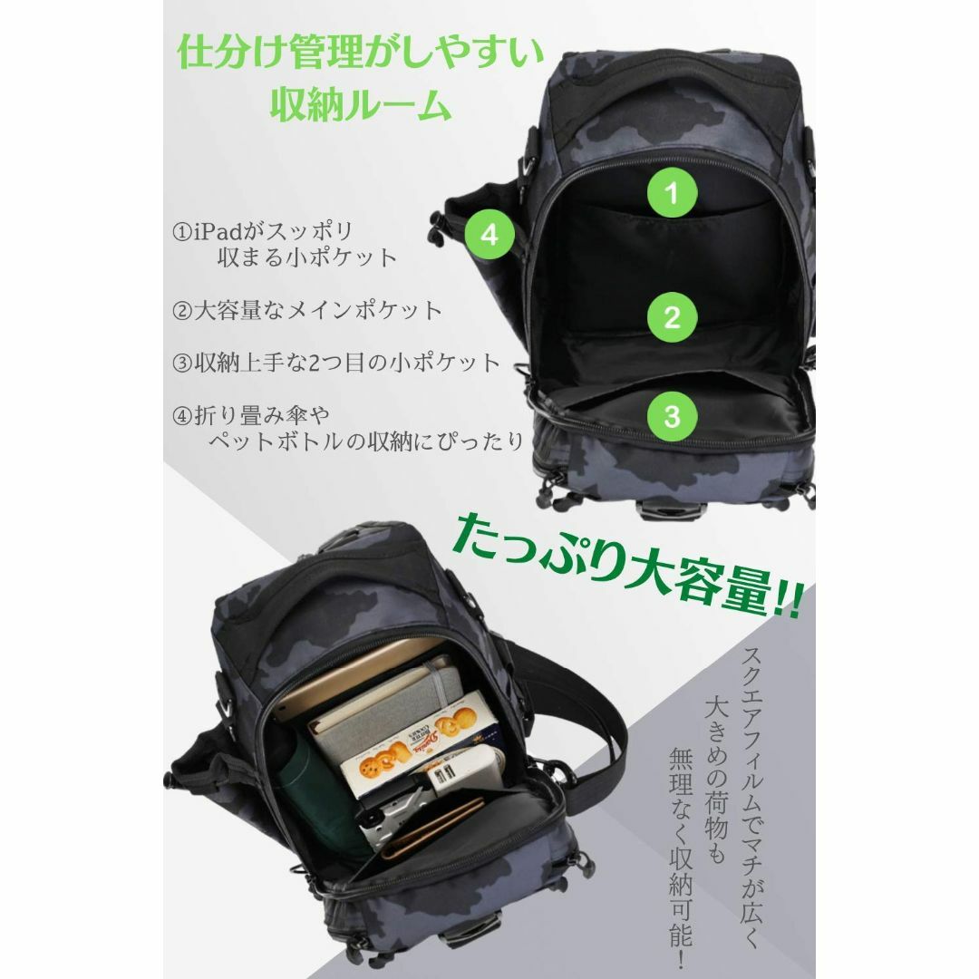 【色: CP】[nanaperi] メンズ ワンショルダー リュック ボディバッ メンズのバッグ(その他)の商品写真