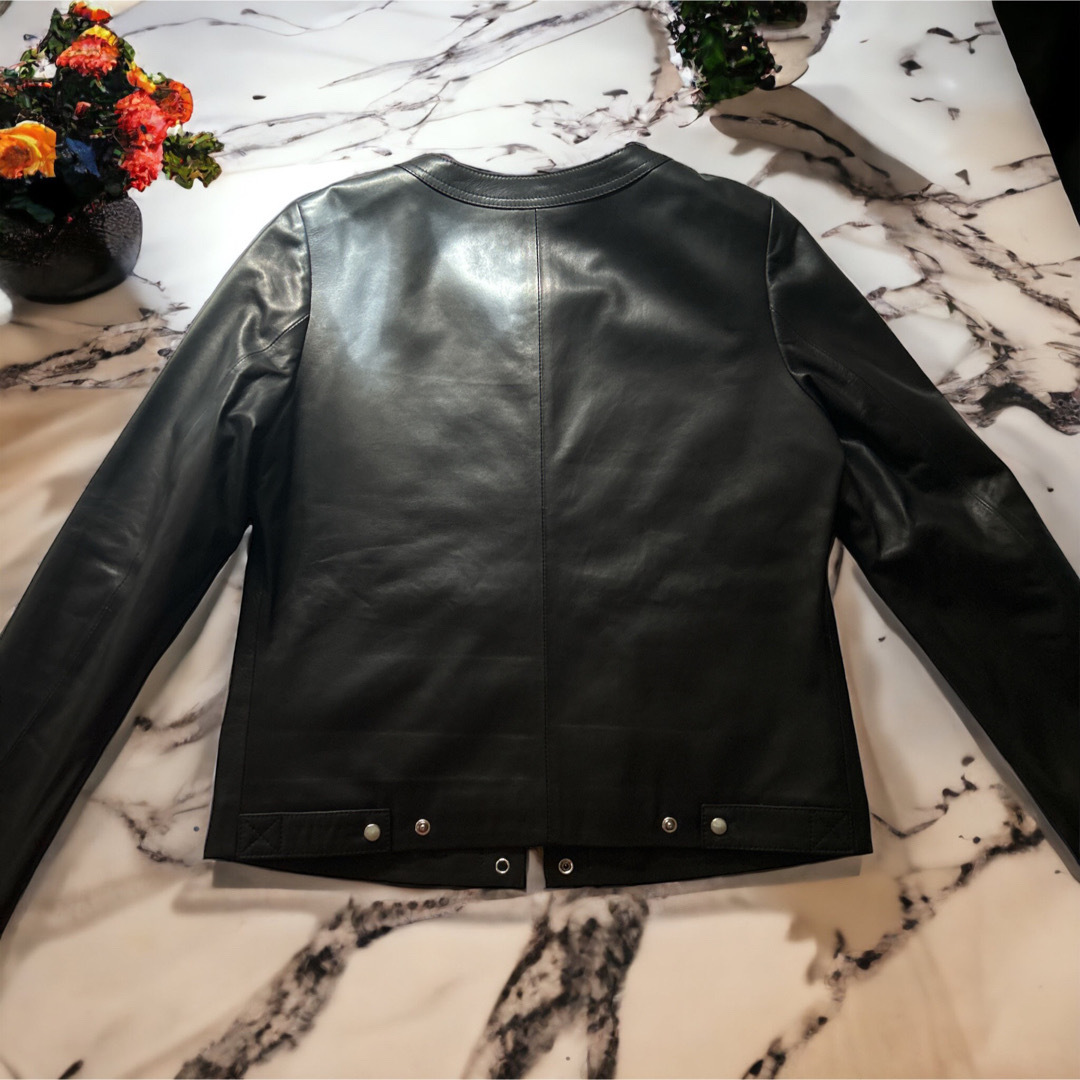 【新品未使用】lamb leather jacket 黒  Mサイズ